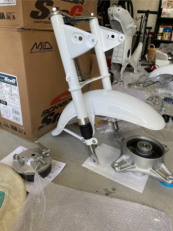キリンさんさんが投稿したDIY・シャリー製作・2台目バイクに関するカスタム事例の投稿画像2枚目