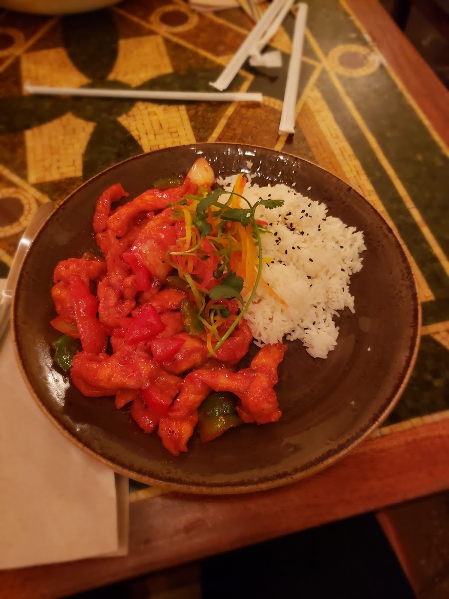 GF Sweet and Sour Chicken w/jasmine rice