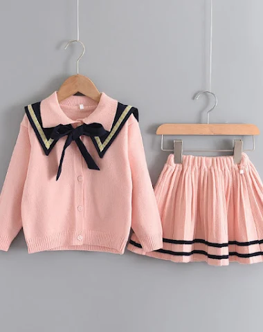 Westerse stijl meisjes gebreid vest - 1