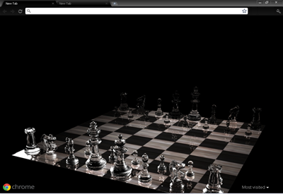 Crystal Chess Board - Black Theme