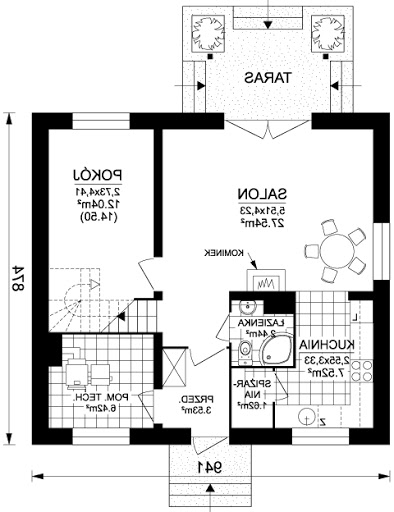 Jodła 1 PS - Rzut parteru