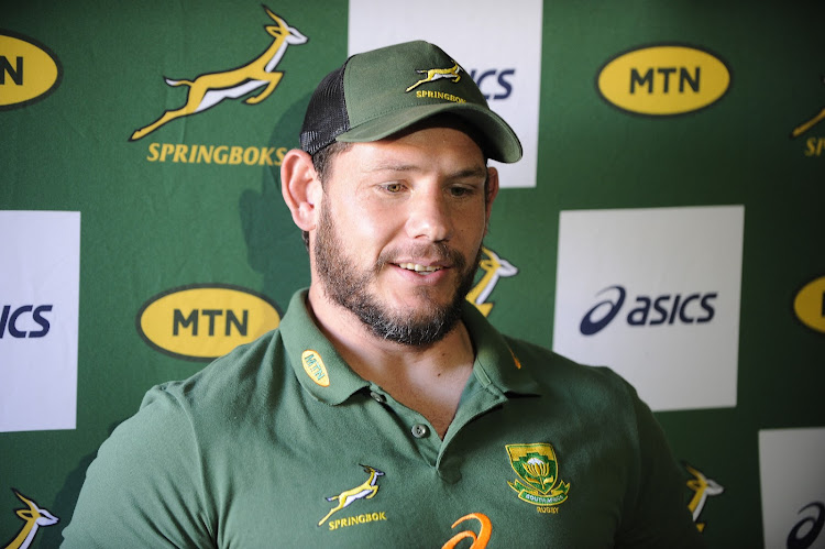 Marcell Coetzee during the South African men's national rugby team media conference at Southern Sun Bloemfontein on July 06, 2022 in Bloemfontein, South Africa.