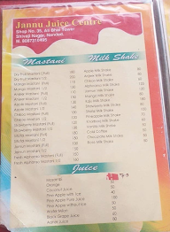 Jannu Juice Center menu 1