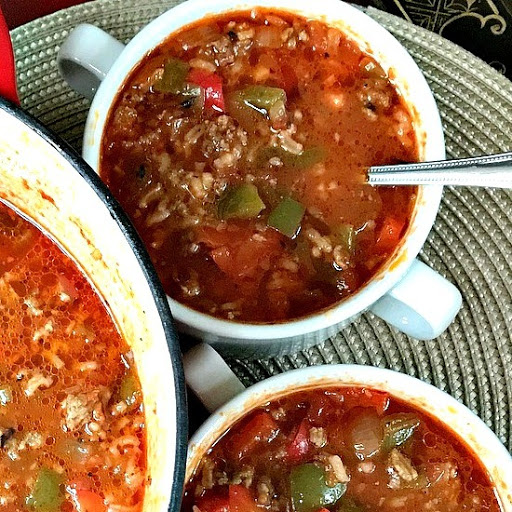 This Stuffed Pepper Soup has the same awesome flavors of stuffed peppers with a lot less work. Just think of it as deconstructed stuffed peppers. It comes together very quickly and is a family favorite.