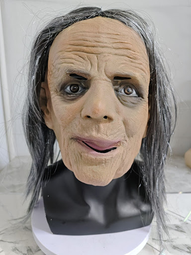 Title 5, Halloween Granny Mask Latex Headset for a reali...