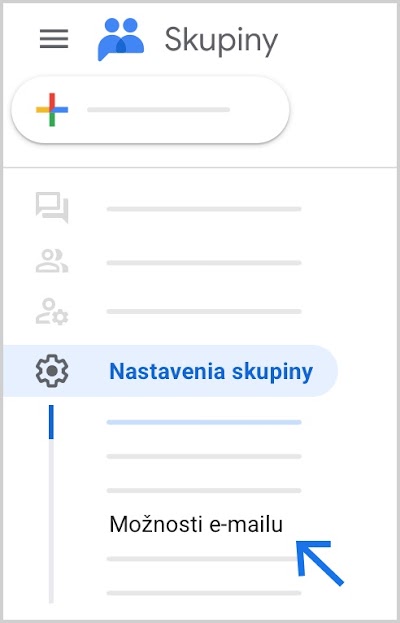 Možnosti e‑mailu nájdete vľavo dole.