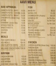 Aavi menu 1