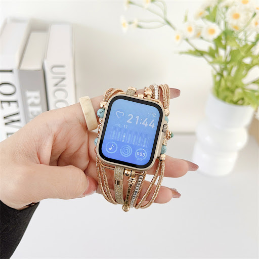 Title 4, Fashion Beads Metal Watch Strap Elevate your st...