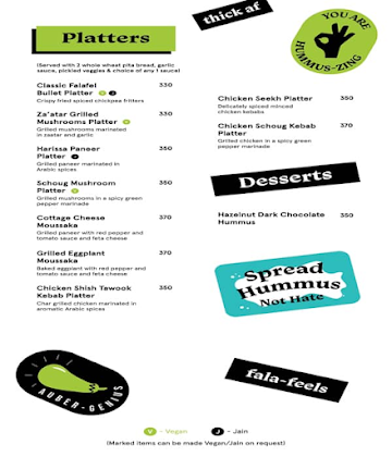 Zaatar menu 