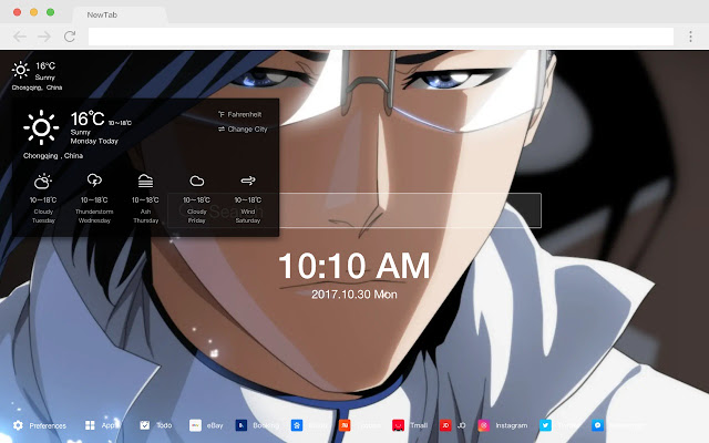 Uryu Ishida Hot Wallpapers HD New Tabs Theme