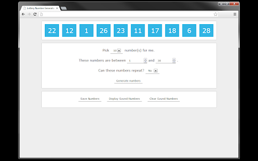 Lottery Number Generator