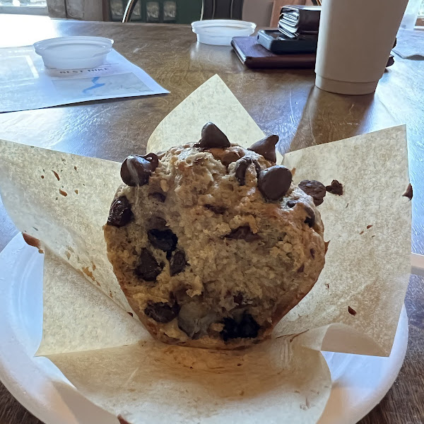 Chocolate chip banana muffin