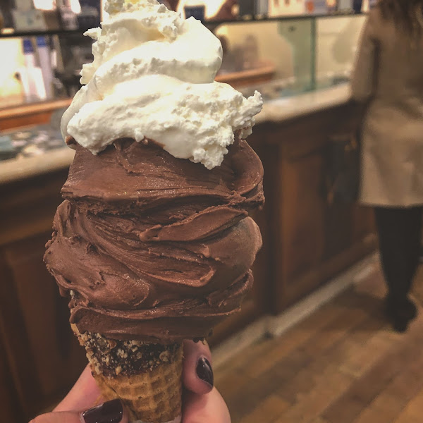 SO, SO good. Chocolate cone with whipped cream.