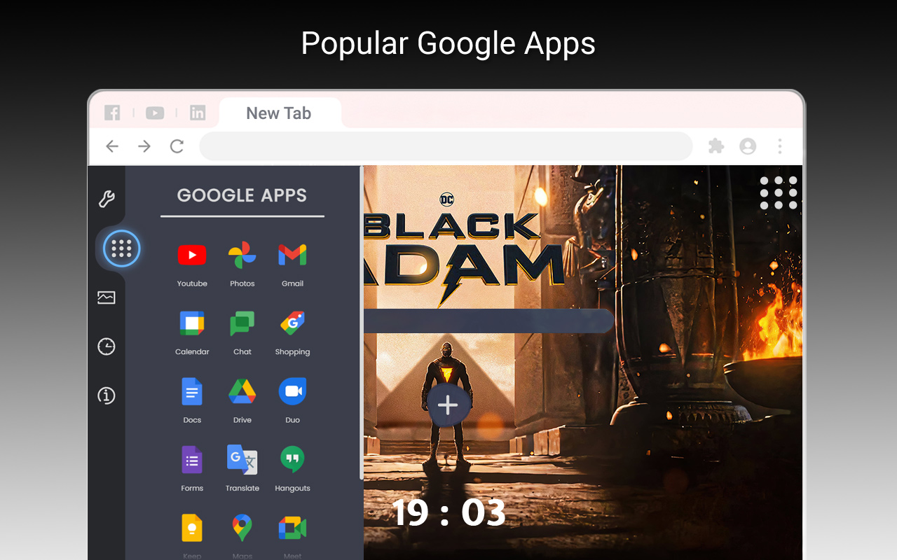 Black Adam Wallpapers New Tab Preview image 6