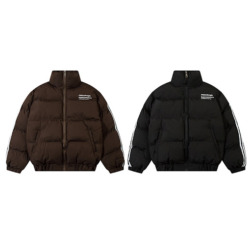 Title 2, Mens Cotton-Padded Coat with Stand-up Collar a...
