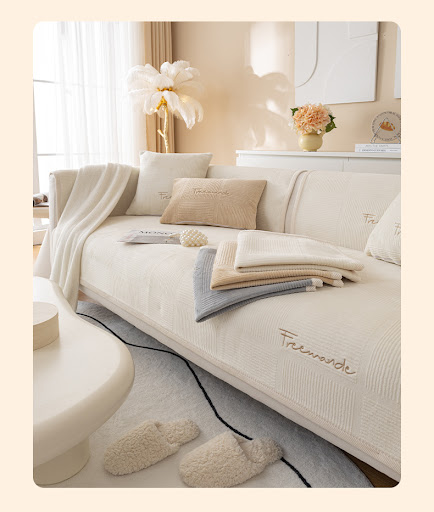 Title 7, Stain Resistant Plush Winter Antislip Sofa Cove...