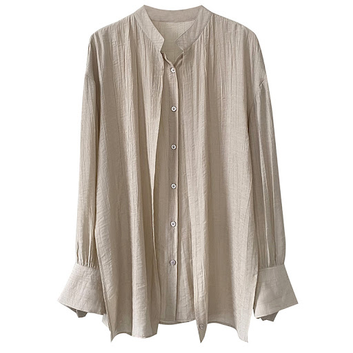 Title 3, Stand Collar Cross Tie Waist Solid Color Top