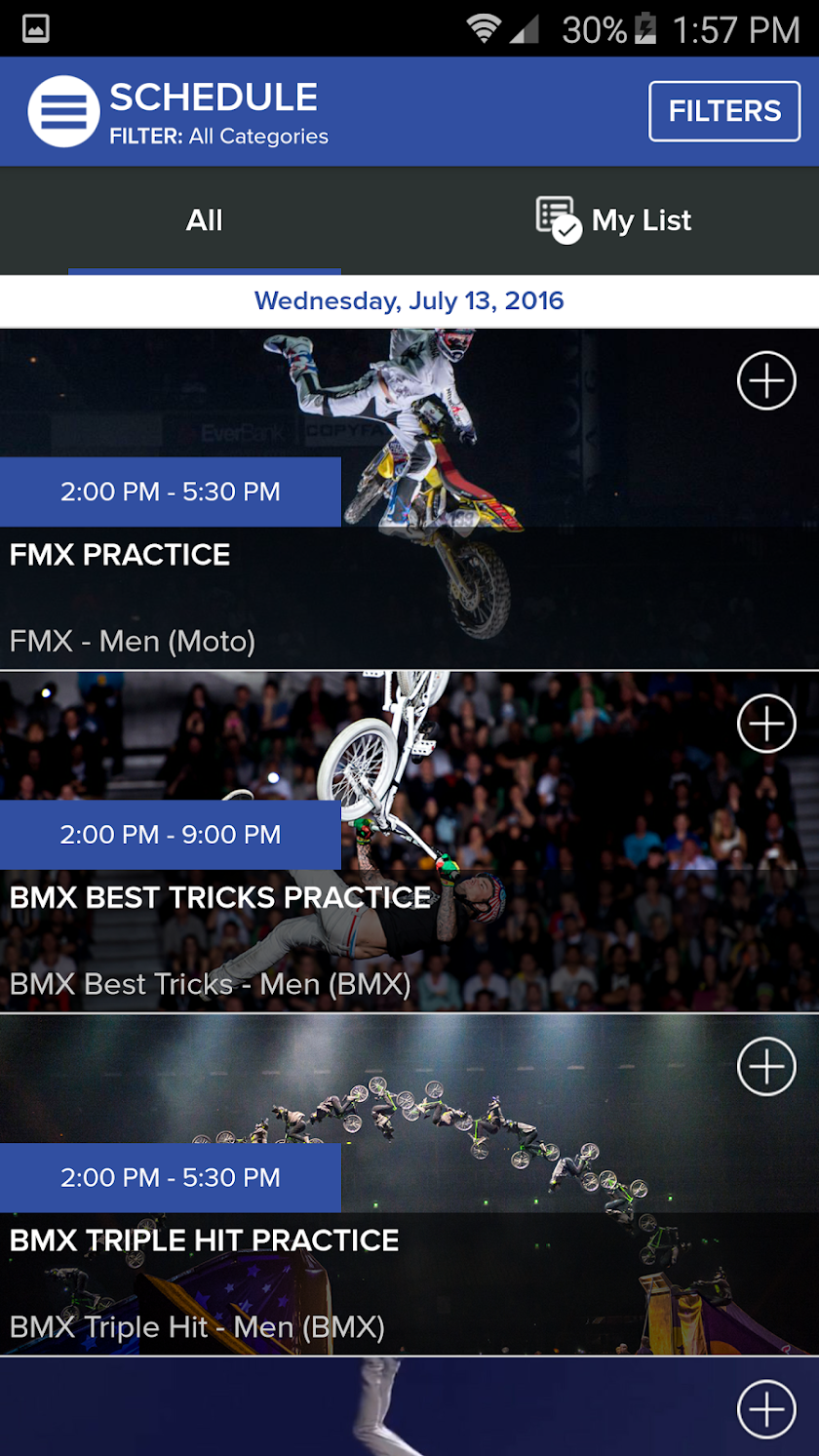 Athlete Reg: Nitro World Games Screen 2