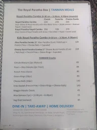 Tanman Meals menu 1