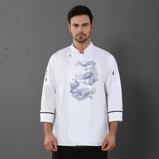 Title 2, Black Mens and Womens Long Sleeved Chef Cloth...