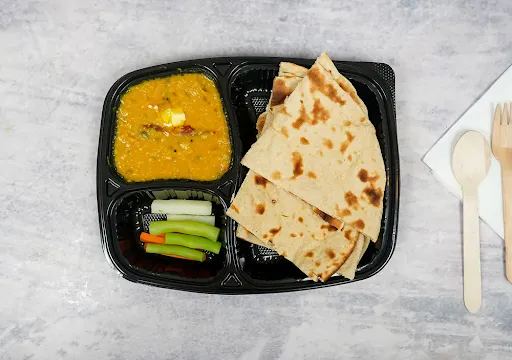 2 Plain Roti, Dal Fry, Salad