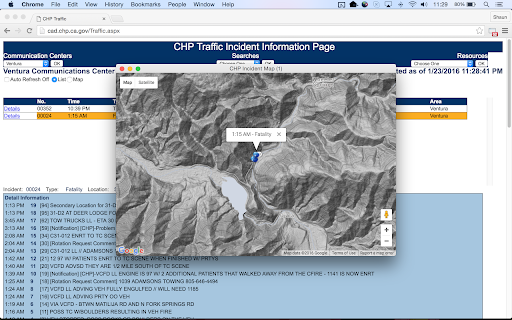 CHP Coordinate Map Link