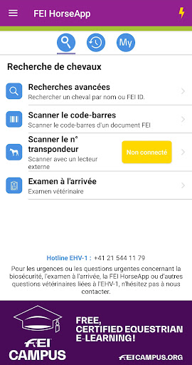 Screenshot FEI HorseApp