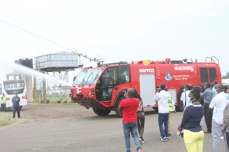 The fire engine bought bby Kisumu International Airport