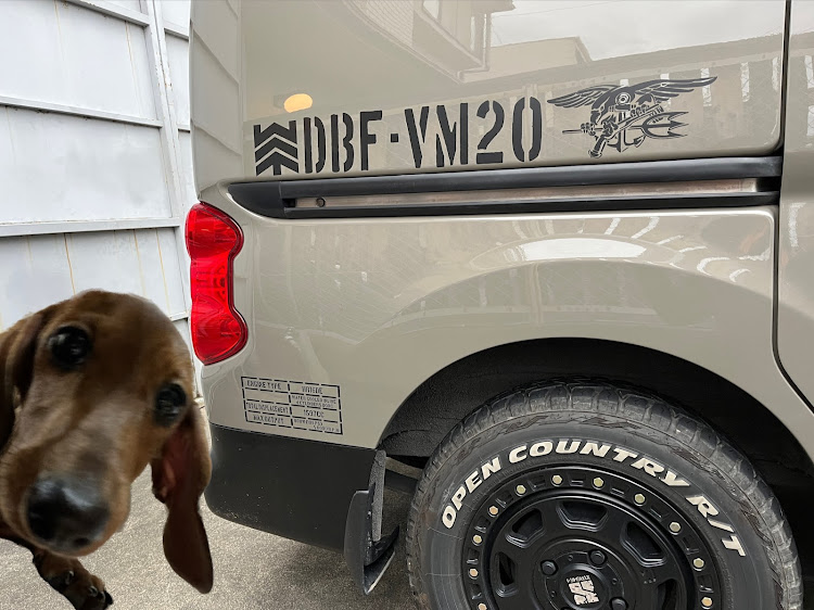 NV200バネットのキャン犬・NISSAN・ステッカー・写活の秋・肌寒い季節になりました🍂🍁🌰に関するカスタム事例の投稿画像1枚目