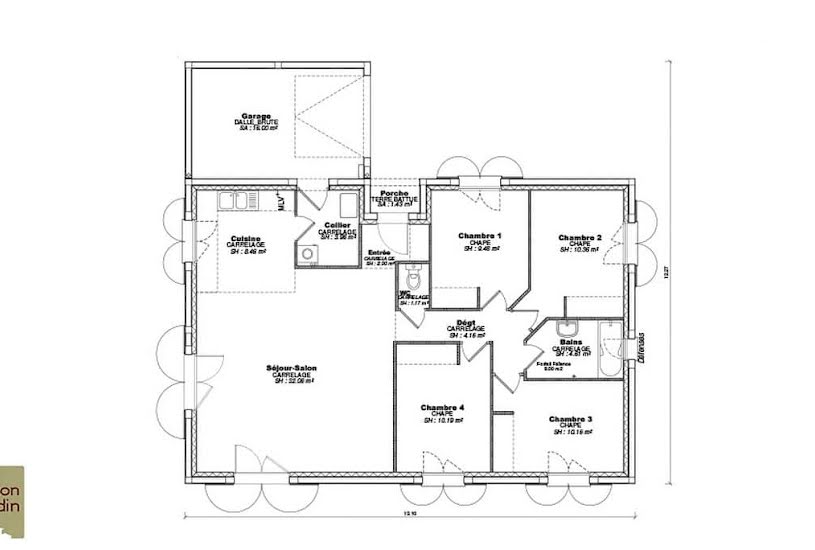  Vente Terrain + Maison - Terrain : 700m² - Maison : 97m² à Yssingeaux (43200) 