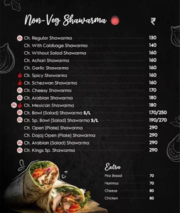 The King Shawarma menu 