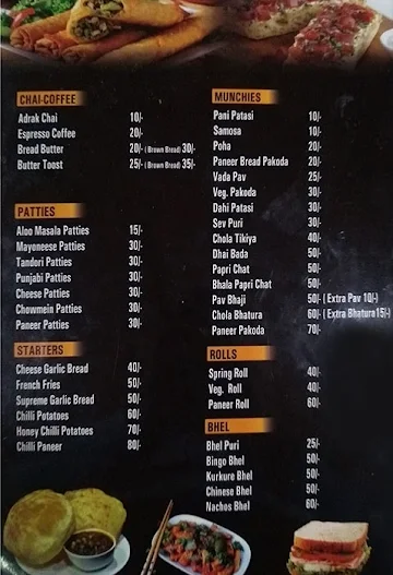 Candy Crust Bakery & Fast Food menu 