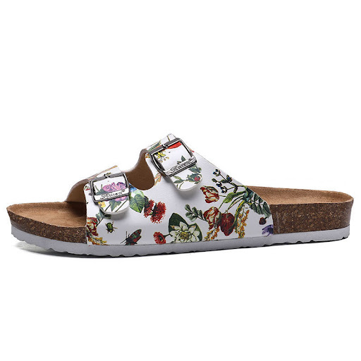 Title 2, Korean style cork beach flip-flops, couple leat...