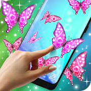 Pink Sparkly Butterflies on Screen 4.12.0 Icon