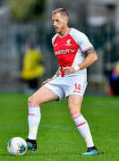 Michael Morton of Cape Town Spurs during the PSL promotion playoff match between Cape Town Spurs and Maritzburg United at Athlone Stadium on June 03, 2023 in Cape Town, South Africa.