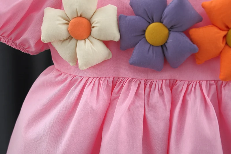 Robe Princesse pour Filles Col Carré Manches Bouffantes Élégante & Confortable Idéale pour Fêtes & Anniversaires Design Attrayant Pour Petites Filles