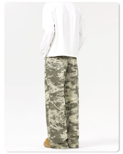 Title 7, All-Matching Baggy Straight Trousers Versatile ...