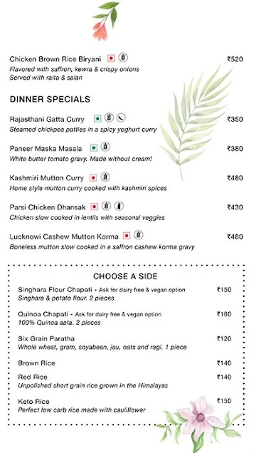 Fabcafe By Fabindia menu 