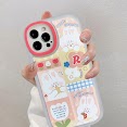Ốp Điện Thoại Chống Sốc Họa Tiết Thỏ Và Hoa Cho Iphone 6 6S 7 8 Plus 11 12 13 Pro Max X Xs Max Xr Se 2020