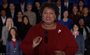 Stacey Abrams delivers the Democratic response to the US President Donald Trump's State of the Union address in this still frame taken from video, in Washington, US, February 5, 2019. 
