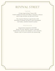 Revival Street Social menu 4