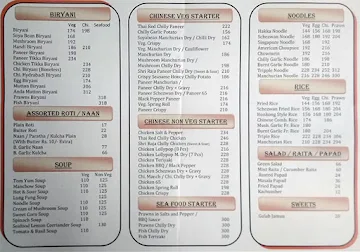 Sai Food Services menu 