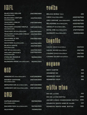 Chapter Twelve menu 