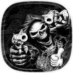 Cover Image of Download Hell Skull and Gun Theme 1.1.1 APK