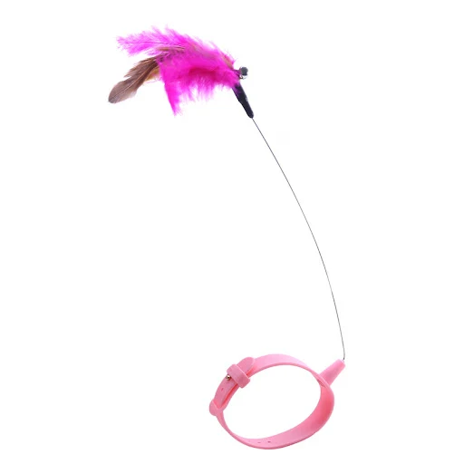 Toys for cats accessories Cat collar toys interactive Self-help feather teaser stick with Bell for Kittens