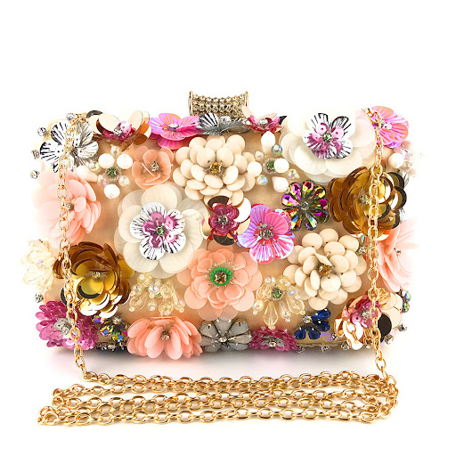 Title 3, Evening Ladies Women Colorful Beaded Flower Bag...