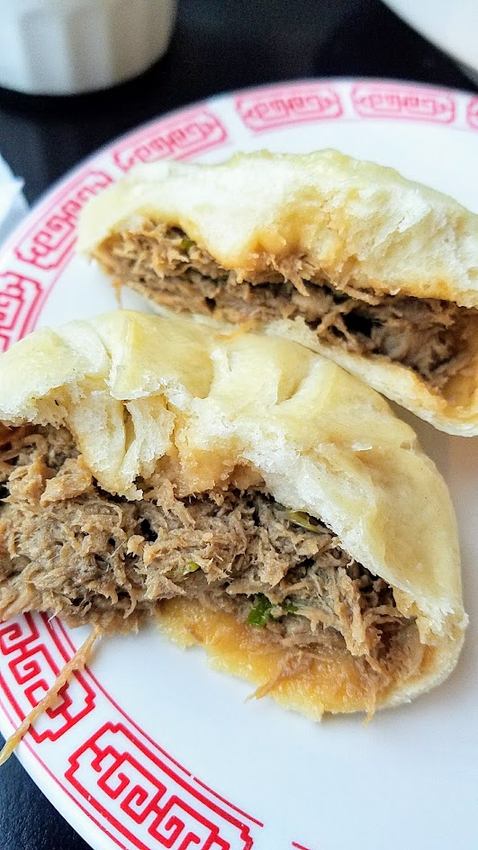 XLB Portland, I had the Hoisin Duck Baozi, filled with hoison duck leg and scallions, or you could get the Pork and Cabbage Baozi or the Mushroom and Chive Baozi