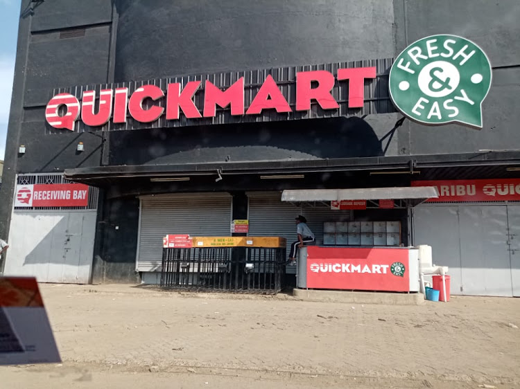 Quickmart Supermarket in Kondele, Kisumu, among businesses closed ahead of the announcement of presidential election results