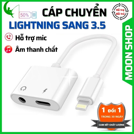 Cáp Chuyển Đổi Cổng Lightning Sang Jack Tai Nghe 3.5 - Cáp Chuyển Đổi Tai Nghe Cho Iphone