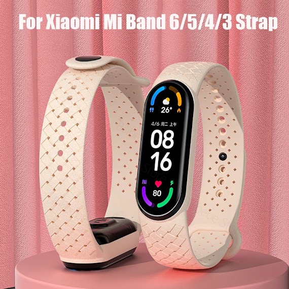 Dây Đeo Thay Thế Chất Liệu Silicon Thiết Kế Nhiều Lỗ Thời Trang Cho Xiaomi Mi Band 6 Miband 5 / 5 Xiaomi Miband 4 3